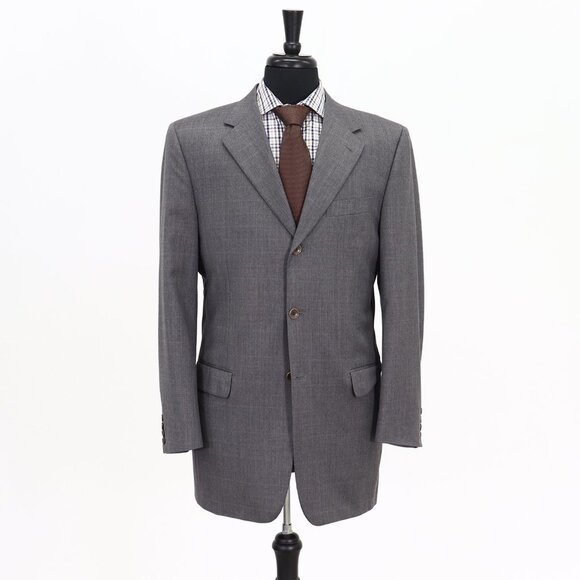 Trussini Other - Trussini 40L Gray Check 3-Button Sport Coat Blazer Jacket B322